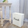 AuldHome Design 3.5gal Enamel Trash Can; Modern Farmhouse Style Wastebasket for Bathroom, Bedroom, Office - 4 of 4