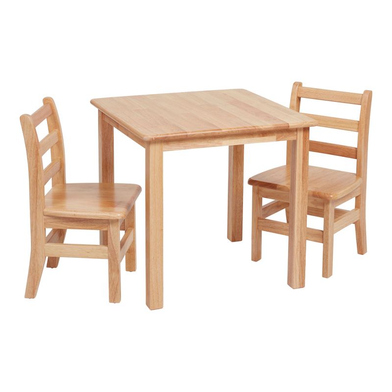 ECR4Kids 24in x 24in Hardwood Table, Kids Furniture, Natural, 3 of 11