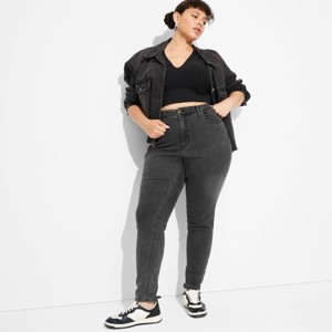 Women's Super-High Rise Skinny Curvy Jeans - Wild Fable™ - 1 of 3