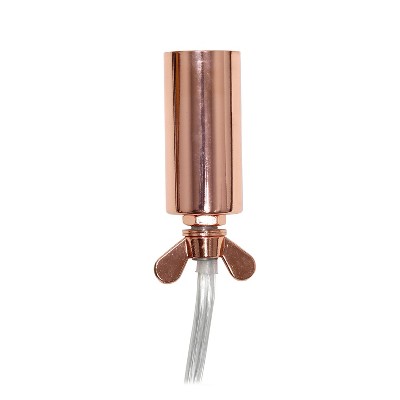 10" Rose Gold Crystal Ball Table Lamp with Steel Frame