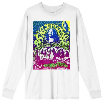 Big Brother & Holding Company The Mint Tattoo Crew Neck Long Sleeve White Men's Tee