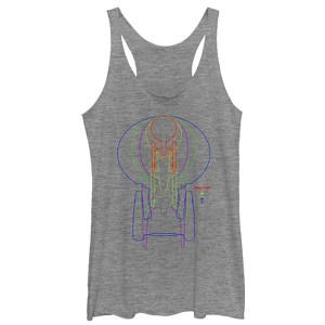 Women's Star Trek Rainbow Enterprise Evolution Racerback Tank Top - 1 of 3