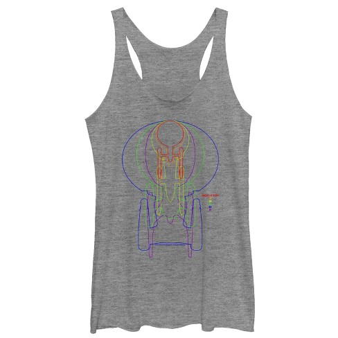 Women's Star Trek Rainbow Enterprise Evolution Racerback Tank Top - image 1 of 3