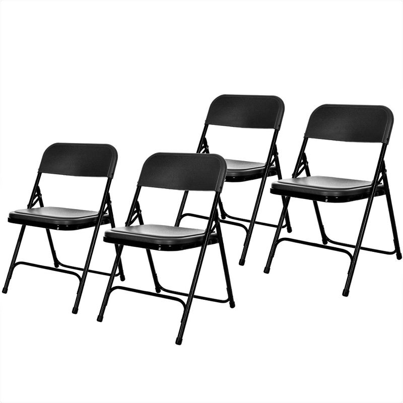 Set of 4 Premium Resin Plastic Folding Chairs - Hampden Furnishings, 1 of 9