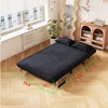 39″ Convertible Chair Bed, Tri-Fold Sofa Bed with Adjustable Backrest & Pillow with Sturdy Steel Frame for Home & Office - 4 of 4
