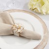Saro Lifestyle Beaded Radiance Resin Napkin Ring (Set of 4), Off-White - 3 of 3
