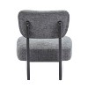 Vynxaria [Set of 2] Modern Lounge Chair with Polyester Upholstery Sturdy Wood Base With Black Finish Minimalist and Stylish - 2 of 4