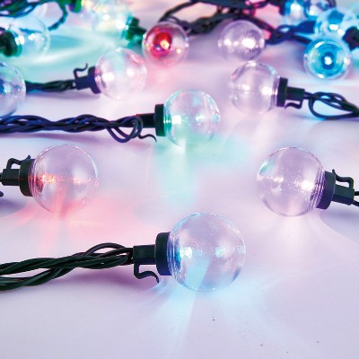 Home Heritage Outdoor Christmas 60 LED Bulb String Light w/ Wheel, Multicolored