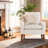 LACOO Upholstered Accent Chair  Wood Legs - 3 of 4