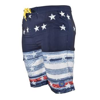 Banana Boat UPF50+ Men's Stars and Stripes Bathing Suit 4-Way Stretch | Black or Navy