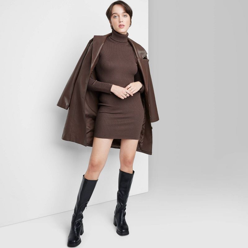 Women's Long Sleeve Bodycon Mini Sweater Dress - Wild Fable™, 1 of 12