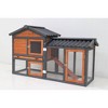 ORRD 58" Wooden Rabbit Hutch - Indoor/Outdoor Cage w/Waterproof Roof, Stairs & Cleaning Tray for Small Pets - 3 of 4