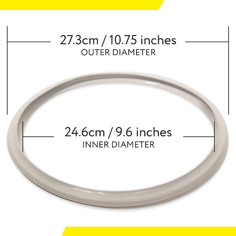 IMPRESA 2 Pack Fagor Pressure Cooker Replacement Gasket 10", Fits Most Pressure Cooker Pots with a 10" Diameter, Replacement 10" Sealing Ring, 3 of 6