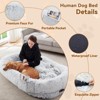 Paaaawaters Human Dog Bed, 63''x31.4''x9.5'' Size Fits You and Pets, Washable Faux Fur Dog Bed for People Doze Off, Napping Orthopedic Dog Bed - 3 of 4