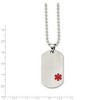Black Bow Jewelry Titanium Medical Dog Tag on Stainless Steel Necklace 22 Inch - 2 of 4
