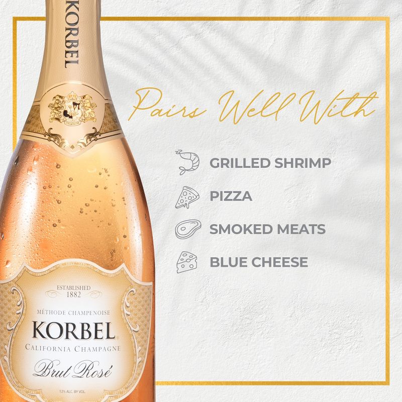 Korbel Brut Ros&#233; Champagne - 750ml Bottle, 6 of 11