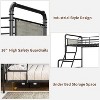 Nasitip Metal Bunk Bed Twin Over Full Size with Angled Ladder, High Guardrail, Heavy Duty Bunk Bed Frame with Metal Slats(2-Parcel) - 4 of 4