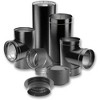 DuraVent DuraBlack 6 Inches Stainless Steel Single Wall Wood Burning Stove 45 Degree Elbow Pipe Connector to Vent Smoke and Exhaust, Black - 2 of 4
