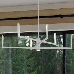 Urban Ambiance Luxury Cosmopolitan Indoor Chandelier,  8-3/4''H x 28-1/4"W x 28-1/4''D,  Satin White Finish, UHP4822 - 1 of 4