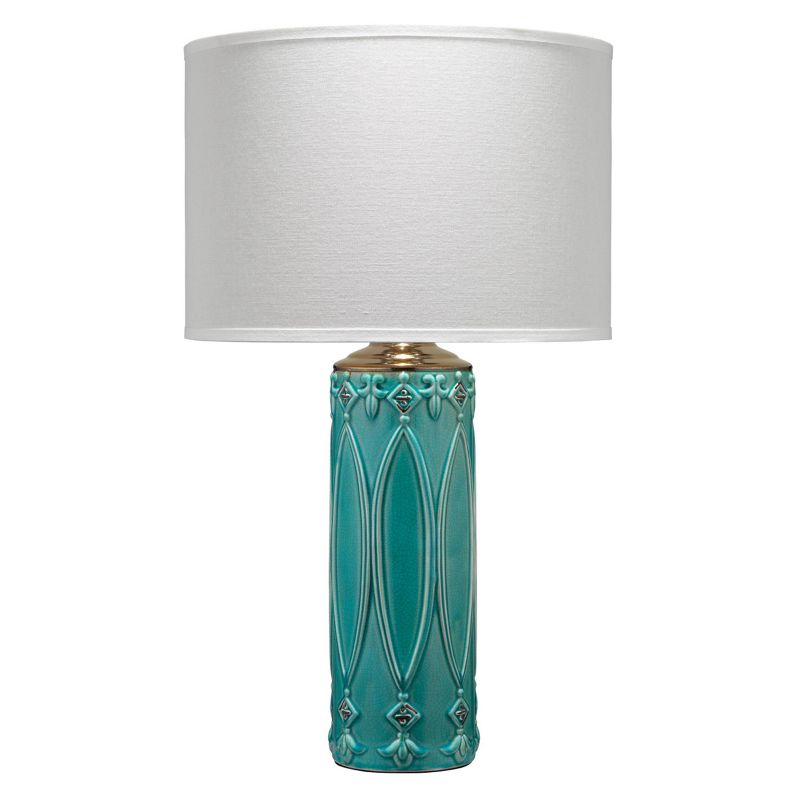 Tabitha Ceramic Table Lamp Turquoise Blue - Splendor Home, 1 of 5