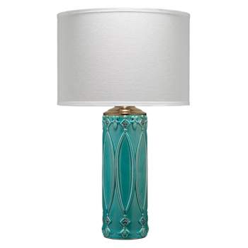 Tabitha Ceramic Table Lamp Turquoise Blue - Splendor Home