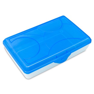 Sterilite School Supply Pencil Box - Blue