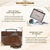 Mens Messenger Bag 17 Inch Waterproof Vintage Leather Laptop Briefcase Large Computer Laptop Bag Satchel Bag Retro Shoulder Bag,Brown - 3 of 4