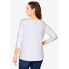 Jessica London Women's Plus Size Stretch Cotton Scoop Neck Tee - 3 of 4