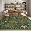 Washable Floral Animal Jungle Rug Non Slip Low Pile Rug Soft Throw Floor Cover Foldable Indoor Carpet for Living Room Bedroom Playroom Nursery - 4 of 4