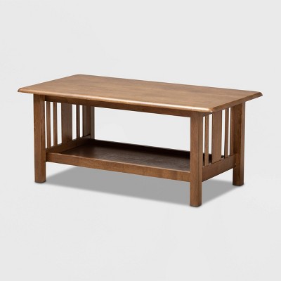 Rylie Rectangular Wood Coffee Table Brown - Baxton Studio