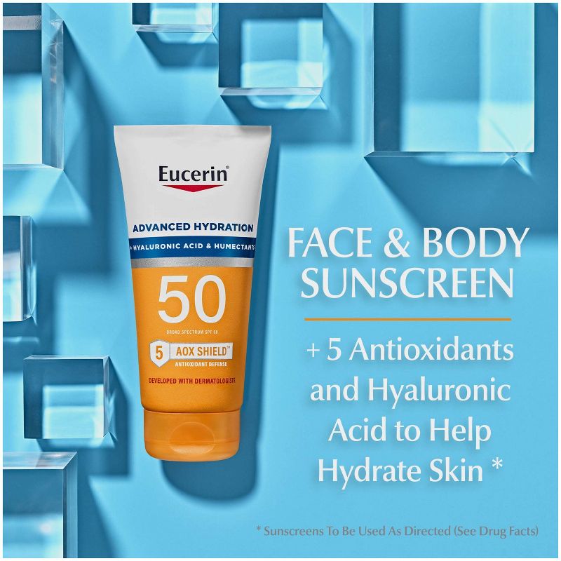 Eucerin Advanced Hydration Sunscreen Lotion - SPF 50 - 5 fl oz, 4 of 14