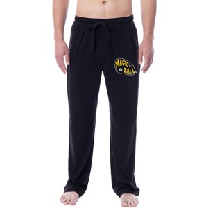 Mattel Mens' Classic Magic 8-Ball Toy Retro Vintage Sleep Pajama Pants Black - 1 of 3