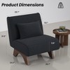 GlasFlength Accent Chairs Leisure and Reading Lounge Armless chair, Suitable for Living Room, Bedroom, Office, Black, 28.7"*34.3"*31.9" - 3 of 4