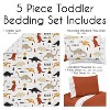 Sweet Jojo Designs Gender Neutral Unisex Toddler Bedding Set Mod Dinosaur Black Tan and Orange 5 pc - 3 of 4