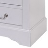 Royal Hampton 24 Inch Modern Classic Nightstand, 2 Drawers, Drop Handles, Wood, White - 4 of 4