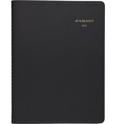 AT-A-GLANCE 2022 7" x 8.75" Weekly Appointment Book Planner Black 70-865-05-22
