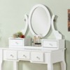 AZL1 Life Concept Vanity Table with Adjustable Mirror 5 Drawers and Stool Set Easy Assembly for Bedroom Organization, White, 35.5"*22.4"*13" - 4 of 4