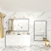 Apmir H Rectangular High-Strength Tempered Glass and Aluminum Alloy Framed French Cleat Mounted Wall Decor Bathroom Vanity Mirror in Matte Black - 3 of 4