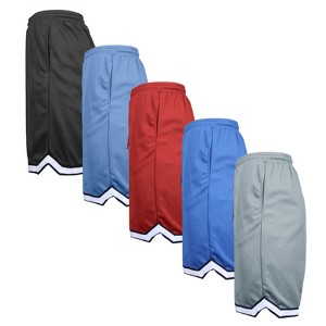 Jump Start Men's 5-Pack Lightweight Breathable Moisture Wicking Mesh Shorts - 1 of 4