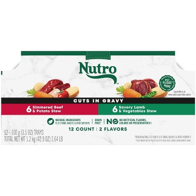 Nutro Natural Choice Grain Free Cuts in Gravy Adult Wet Dog Food - 3.5oz/12ct