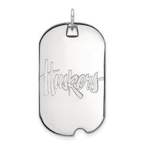 Black Bow Jewelry Sterling Silver Nebraska Cornhuskers NCAA Large Pendant - 1 of 3