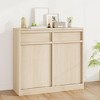 Coucheta Tilt Out Trash Cabinet, Natural Oak Trash Cabinet with Storage & Drawer, Hidden Garbage Cabinet Laundry Hamper for Kitchen Dining Room - 3 of 4
