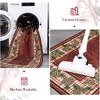 Washable Area Rug Plaid Rug Xmas Decor Grid Non Slip Living Room Rug Soft Accent Rug for Bedroom Low Pile Stain Resistant Carpet for Nursery Office - 4 of 4