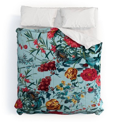 Deny Designs 3pc King Burcu Korkmazyurek Summer Garden Comforter and Sham Set