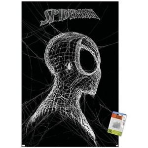 Trends International Marvel Spider-Man: World Of Webs - Black And White Unframed Wall Poster Prints - 1 of 4