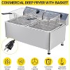 Commercial 11 L/3.3 gal Deep Fryer 1700W,Stainless Steel Electric Fryer with Adjustable Thermostat, Extra-Thick 6 LB Basket - 4 of 4