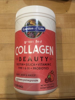 Garden Of Life Grass Fed Beauty Collagen Powder - Cranberry Pomegranate ...