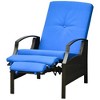 Resenkos Outdoor Comfort Deluxe Lounge Chair, Reclining Patio Lounge With Cushions & Footrest, PE Wicker for Balcony & Porch, Gray - 2 of 4