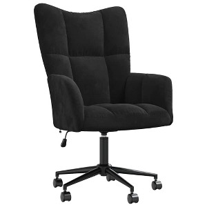 vidaXL Relaxing Chair Black Velvet Height Adjustable - 1 of 4