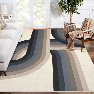 Washable Modern Area Rug, Stain-Resistant Non-Slip Rug for Living Room, Bedroom, Office - 1 of 4